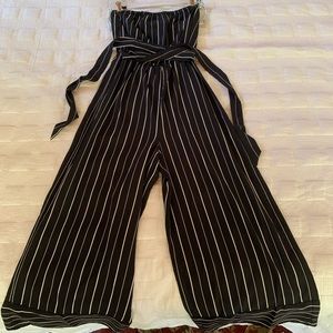 Aqua Strapless Jumpsuit